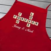 Personalised Valentines Apron-Scrabble image