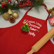 Personalised Apron-Cutest Christmas Baker (Kids) image