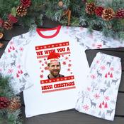 Personalised Kids Christmas Pyjamas-Wish You A Messi Christmas
