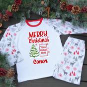 Personalised Kids Christmas Pyjamas-Your Own Character