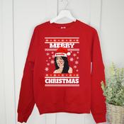 Personalised Christmas Kids/Adults Sweatshirt-Olivia Rodrigo (Red Or Navy)