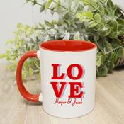 Personalised Valentine’s Mug-LOVE image