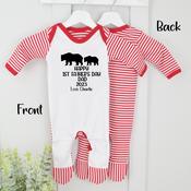 Personalised Father's Day Baby Gro-Bears(Multiple Colours)