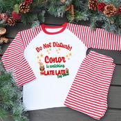 Personalised Kids Family Christmas Pyjamas-Do Not Disturb (Multiple Designs)