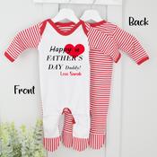 Personalised Father's Day Baby Grow-1st Father's Day(Multiple Colours)
