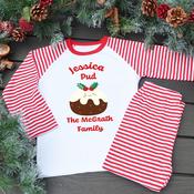 Personalised Kids Family Christmas Pyjamas-Pudding image