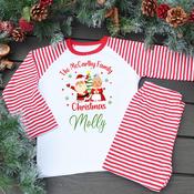 Personalised Kids Family Christmas Pyjamas-Mr &amp;amp; Mrs Claus Family