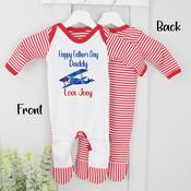 Personalised Father's Day Baby Gro-Plane (Multiple Colours)