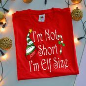Personalised Christmas Adult T-Shirt-Elf Size image