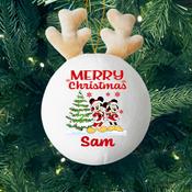 First Christmas Mickey &amp;amp; Minnie-Personalised Fabric Christmas Decoration
