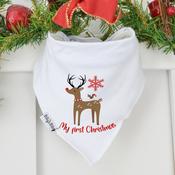 White Billy's Bib-Reindeer &amp;amp; Bird