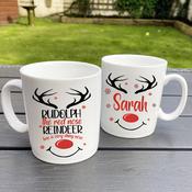 Personalised Christmas Mug - Rudolph