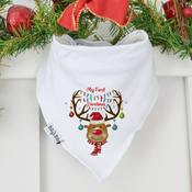 White Billy's Bib-Reindeer My 1st Christmas
