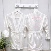 Personalised Satin Communion Bathrobe Front &amp;amp; Back-Decorative Cross