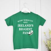Ruby World Cup Green T-Shirt-Biggest Fan (0-3 months up to 1-2 years) image