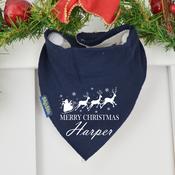 Personalised Christmas Billy’s Bib-Merry Christmas (Navy)