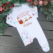 Personalised Christmas Baby Gro-Pack His Sleigh (Multiple Designs)