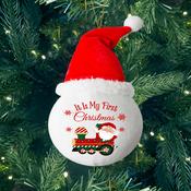First Christmas Train-Personalised Fabric Christmas Decoration