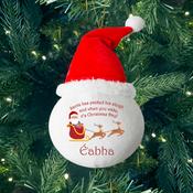 Santa's Packed His Sleigh-Personalised Fabric Christmas Decoration