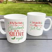 Personalised Christmas Mug - Silent Night