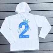 Personalised Hoodie - Birthday Crown - Blue