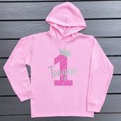 Personalised Hoodie - Birthday Crown - Pink
