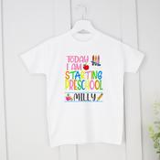 Personalised Starting School T-Shirt-First Day image