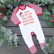 Personalised Christmas Baby Gro-Santa Hat(Multiple Colours)