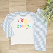 Personalised Sibling Kids Pyjamas-Big Brother-Colourful image