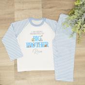 Personalised Sibling Kids Pyjamas-Blue Animals image