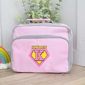 Personalised Pink Lunch Bag-Supergirl image
