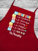 Personalised Teacher Apron-Teacher Blocks image