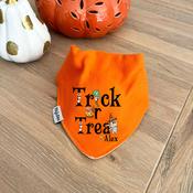 Personalised Billy's Orange Bib-Halloween Trick Or Treat image
