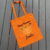 Personalised Orange Trick Or Treat Bag-Walt image