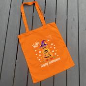 Personalised Orange Trick Or Treat Bag-Pumpkin Stack