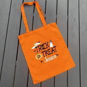 Personalised Orange Trick Or Treat Bag-Trick Or Treat