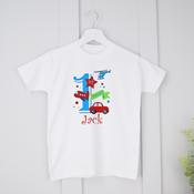 Personalised Kids Birthday T-Shirt - Cars image