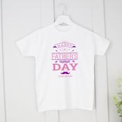 Personalised Father's Day T-Shirt-Pink Glasses/Moustache image