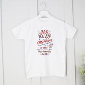 Personalised Father's Day T-Shirt- Dad You Are My Hero