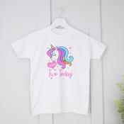 Personalised Kids Birthday T-Shirt - Birthday Unicorn image