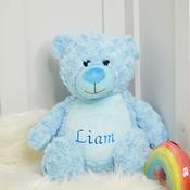 Personalised Embroidered Teddy - Blue Bear