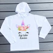 Personalised Hoodie - Big Sister Unicorn