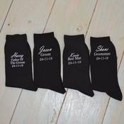Personalised Wedding Socks - Groom's Wedding Party Socks image