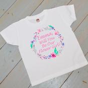 Personalised Wedding T-Shirt - Will You Be Our Flower Girl image
