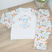 Personalised Kids Pyjamas-When I Wake Rainbow image