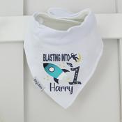 Personalised Billy's Bib-Birthday Blasting Into