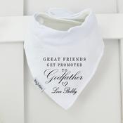 Personalised Godparent Billy's Bib-Great Friends Get Promoted