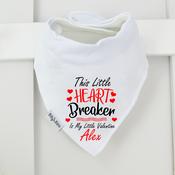 Personalised Valentine's Billy's Bib-Heart Breaker