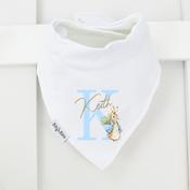 Personalised Billy's Bib-Initial Rabbit (Blue Or Pink)