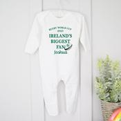Personalised Rugby World Cup Baby Grow-Ireland's Biggest Fan